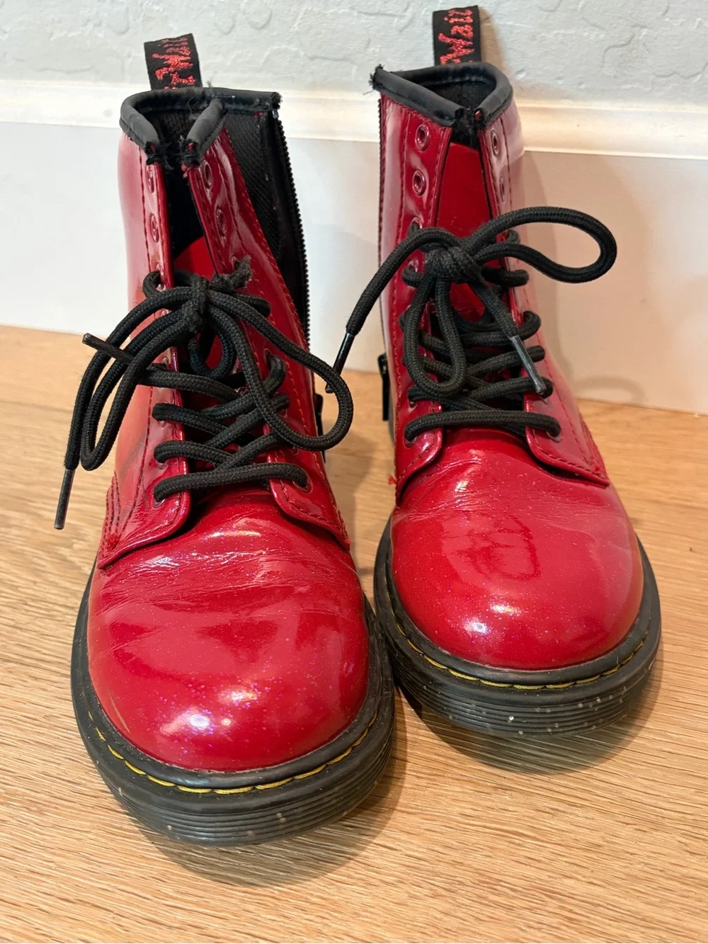 Dr. Martens Toddler 1460 Glitter Lace Up Boots - Size 2